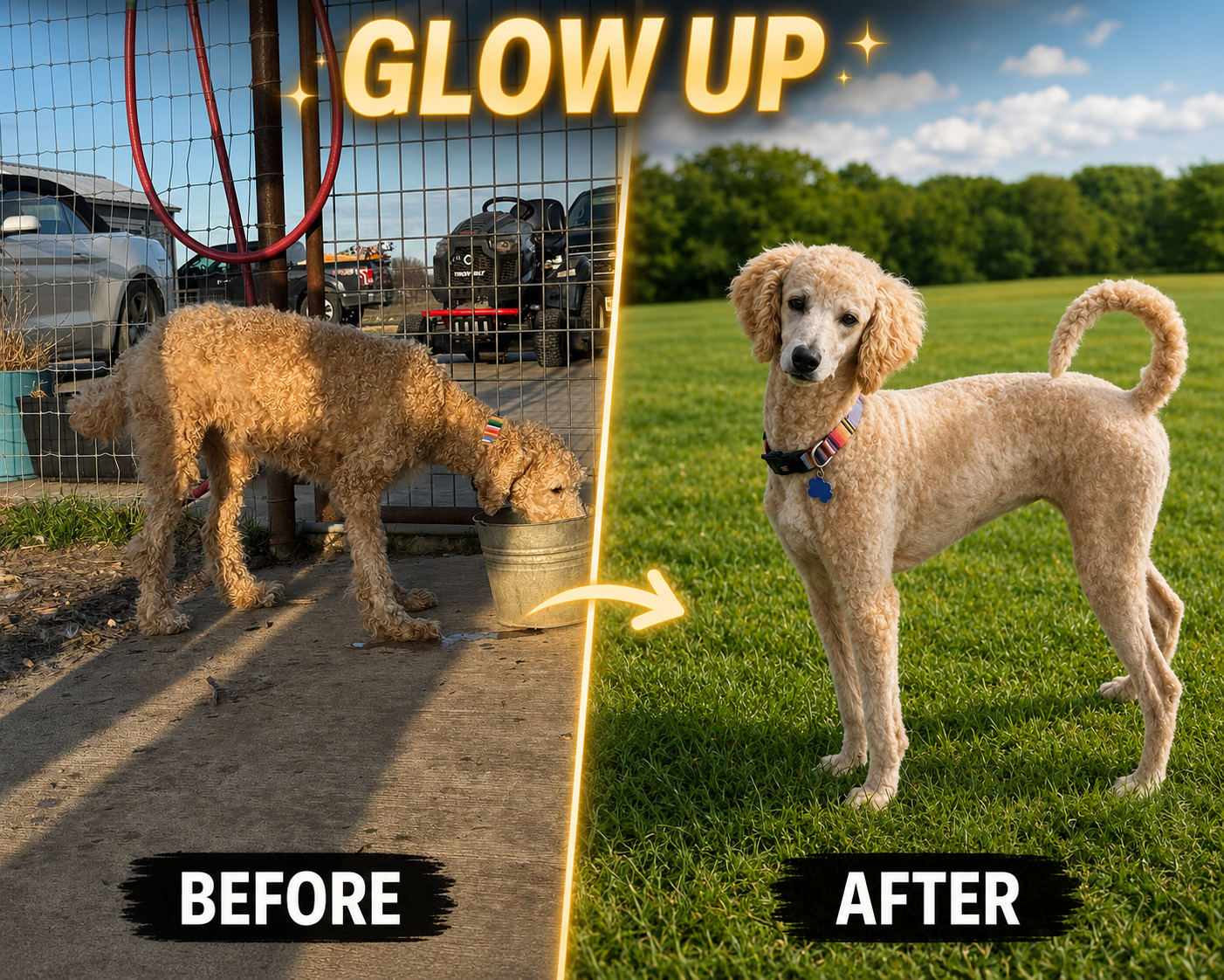 Val's before and after glow up